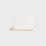 WALLET ON CHAIN MARGO IN SHINY CALFSKIN WHITE - Image 3